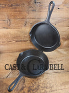 TWO Skillets! Beautiful Griswold No. 80 Combo Cooker Large Block Logo 1102 & 1103. Amazing for bread frying chicken and