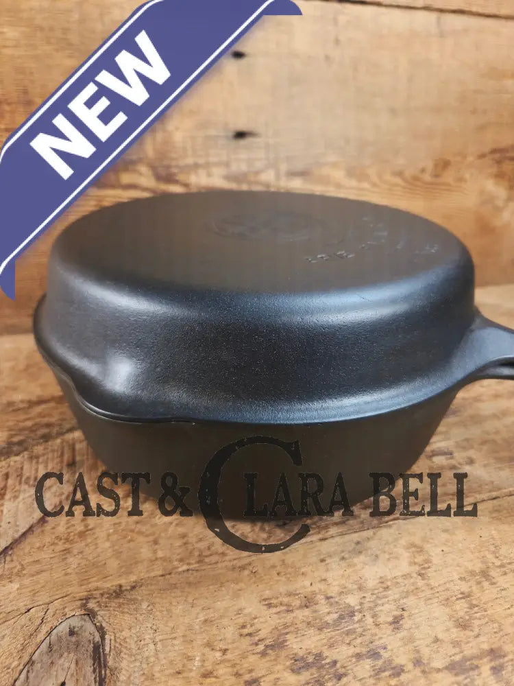 TWO Skillets! Beautiful Griswold No. 80 Combo Cooker Large Block Logo 1102 & 1103. Amazing for bread frying chicken and