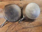 TWO skillets in one! 1920’s Era Wagner Combo Cooker 1401/1401. Nickel Outside Black Iron Inside - Skillet