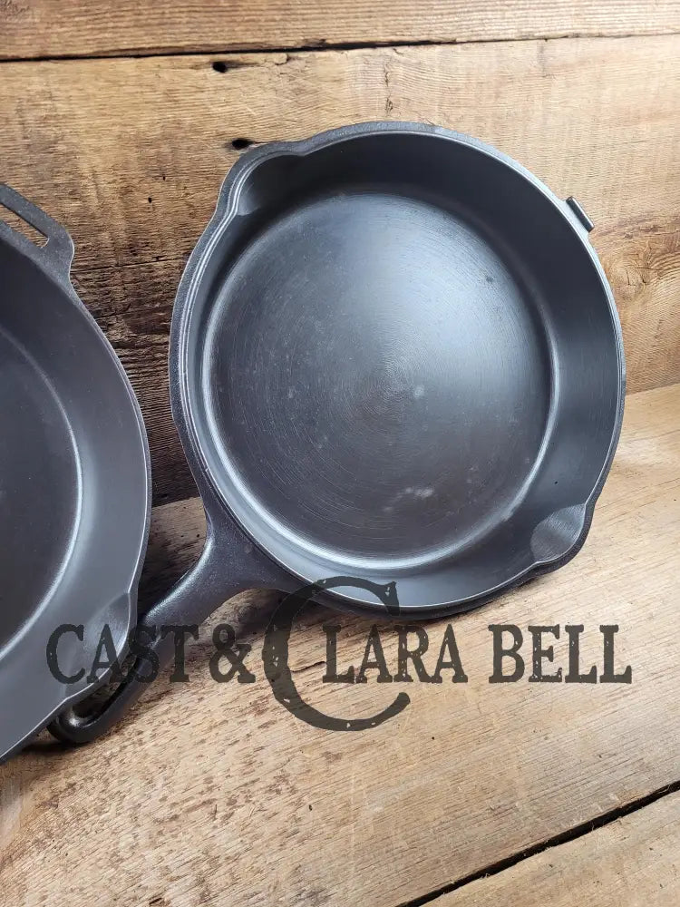 Two Skillets In One! 1930’S Griswold #80 Cast Iron Double Skillet (1102 And 1103 Skillets)