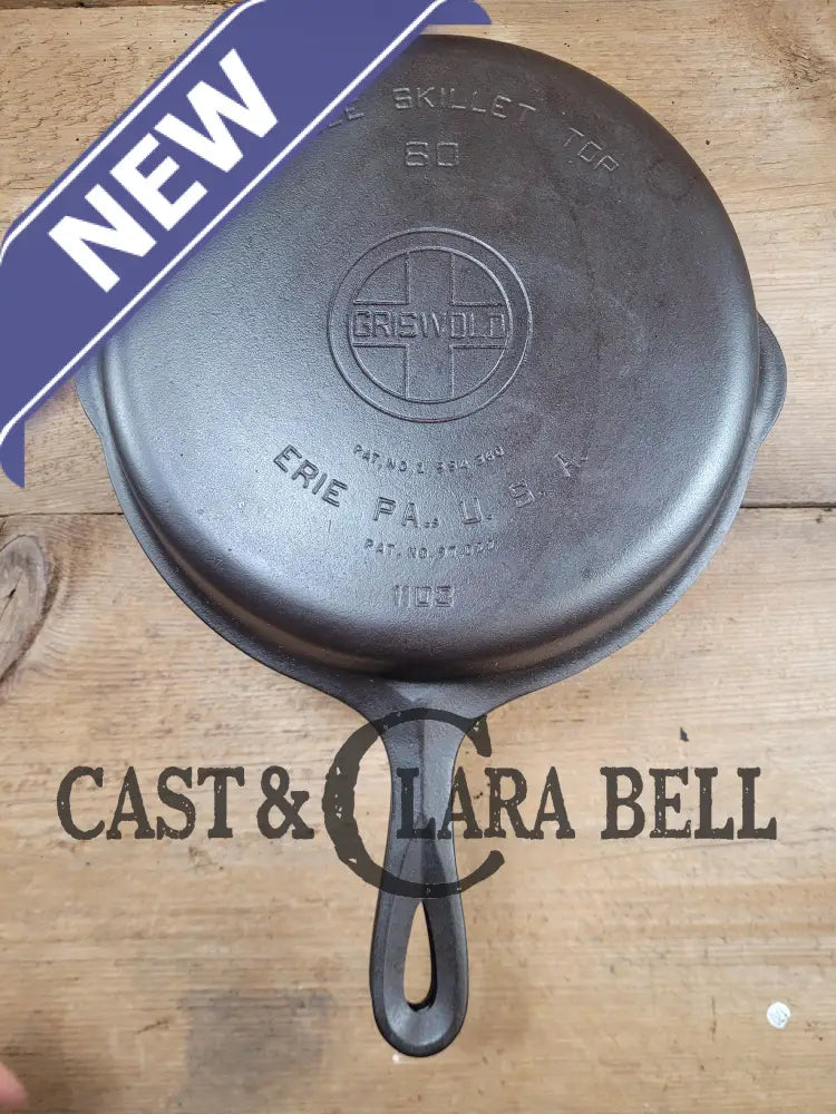 Two Skillets In One! 1930’S Griswold #80 Cast Iron Double Skillet (1102 And 1103 Skillets)