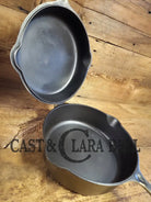 Two Skillets in one! 1930’s WagnerWare 1402 Cast Iron Double Skillet (1402 bottom and Bullseye Top) Skillet