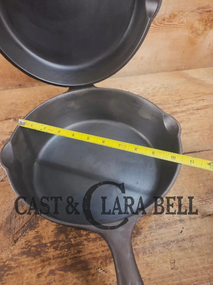 TWO skillets in one! Beautiful Griswold No. 80 Combo Cooker with Small Block Logo 1102 & 1103 Skillet