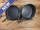 TWO skillets in one! Beautiful Griswold No. 80 Combo Cooker with Small Block Logo 1102 & 1103 Skillet