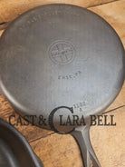 TWO skillets in one! Beautiful Griswold No. 80 Combo Cooker with Small Block Logo 1102 & 1103 Skillet