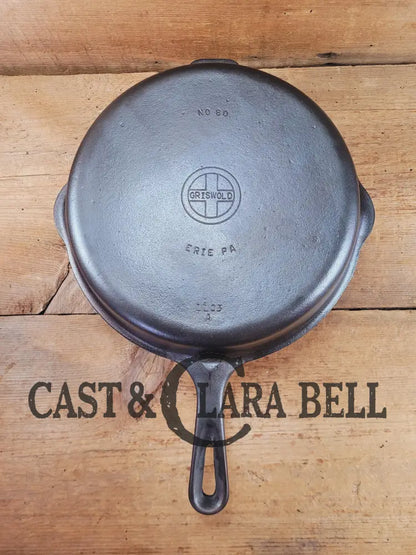 Two Skillets In One! Beautiful Griswold No. 80 Combo Cooker With Small Block Logo 1102 & 1103