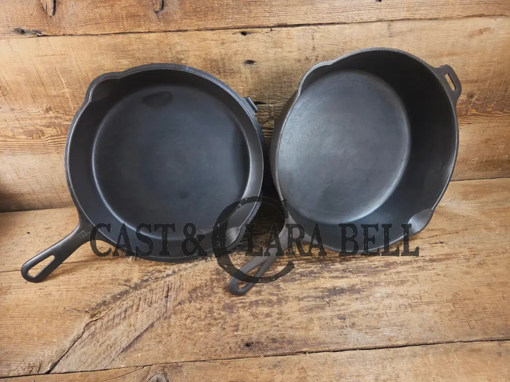 TWO skillets in one! Beautiful Griswold No. 80 Combo Cooker with Small Block Logo 1102 & 1103 Skillet