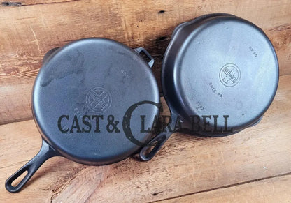 Two Skillets In One! Beautiful Griswold No. 80 Combo Cooker With Small Block Logo 1102 & 1103