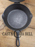 TWO Skillets! Near Perfect top micro-pitting on bottom. 1920’s Griswold No. 80 Combo Cooker Large Block 1102 & 1103