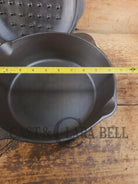 Unique! 1910’s Era Lodge #8 DEEP Cast Iron Skillet (Chicken Fryer) with Single Notch Heat Ring. Raised makers marks and