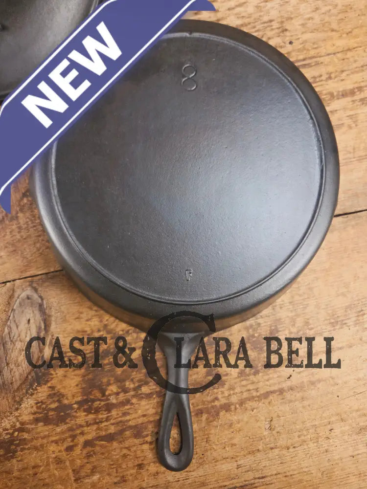 Unique! 1910’s Era Lodge #8 DEEP Cast Iron Skillet (Chicken Fryer) with Single Notch Heat Ring. Raised makers marks and