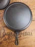 Unique! 1910’s Era Lodge #8 DEEP Cast Iron Skillet (Chicken Fryer) with Single Notch Heat Ring. Raised makers marks and