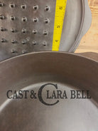 Unique! 1910’s Era Lodge #8 DEEP Cast Iron Skillet (Chicken Fryer) with Single Notch Heat Ring. Raised makers marks and