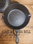 Unique! 1910’s Era Lodge #8 DEEP Cast Iron Skillet (Chicken Fryer) with Single Notch Heat Ring. Raised makers marks and