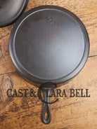 Unique! 1910’s Era Lodge #8 DEEP Cast Iron Skillet (Chicken Fryer) with Single Notch Heat Ring. Raised makers marks and