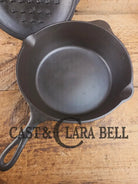 Unique! 1910’s Era Lodge #8 DEEP Cast Iron Skillet (Chicken Fryer) with Single Notch Heat Ring. Raised makers marks and