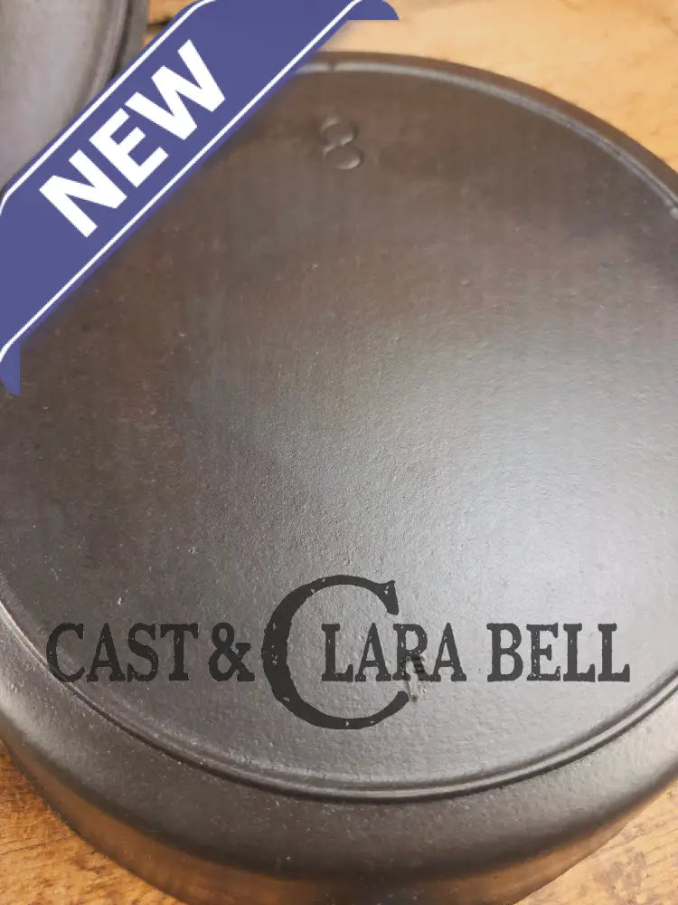 Unique! 1910’s Era Lodge #8 DEEP Cast Iron Skillet (Chicken Fryer) with Single Notch Heat Ring. Raised makers marks and