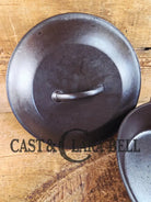 Unique! 1930’s Era Lodge #8 DEEP Cast Iron Skillet (Chicken Fryer) with 3 Notch Heat Ring. Raised Blob makers mark and