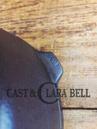 Unique! 1930’s Era Lodge #8 DEEP Cast Iron Skillet (Chicken Fryer) with 3 Notch Heat Ring. Raised Blob makers mark and