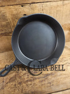 Unique! 1930’s era Martin Stove & Range Co. #8 ’Three Notch’ Cast Iron Skillet with Text Logo. Versatile and elegant