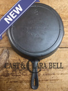 Unique! 1930’s era Martin Stove & Range Co. #8 ’Three Notch’ Cast Iron Skillet with Text Logo. Versatile and elegant
