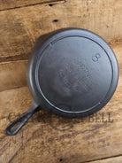Unique! 1930’s era Martin Stove & Range Co. #8 ’Three Notch’ Cast Iron Skillet with Text Logo. Versatile and elegant