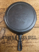 Unique! 1930’s era Martin Stove & Range Co. #8 ’Three Notch’ Cast Iron Skillet with Text Logo. Versatile and elegant