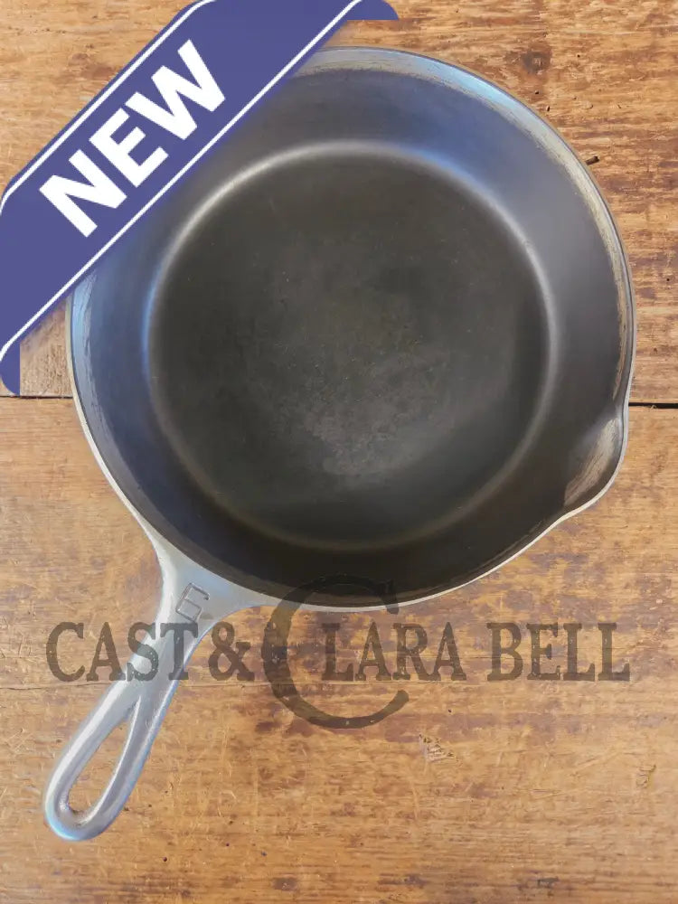 Unique! 1930’s Griswold #6 Duo-Chrome Skillet with Large Block Logo and Smooth Bottom 699 - Skillet