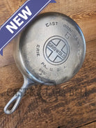 Unique! 1930’s Griswold #6 Duo-Chrome Skillet with Large Block Logo and Smooth Bottom 699 - Skillet
