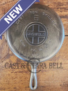 Unique! 1930’s Griswold #6 Duo-Chrome Skillet with Large Block Logo and Smooth Bottom 699 - Skillet