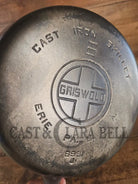 Unique! 1930’s Griswold #6 Duo-Chrome Skillet with Large Block Logo and Smooth Bottom 699 - Skillet