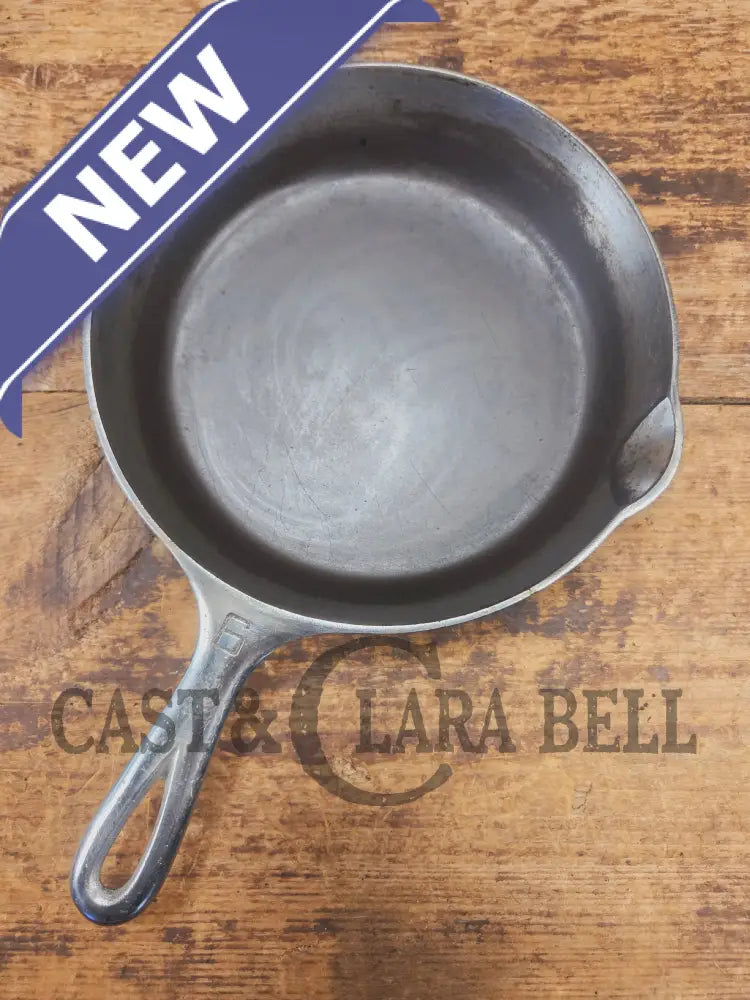 Unique! 1930’s Griswold #6 Duo-Chrome Skillet with Large Block Logo and Smooth Bottom 699 C - Skillet