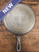Unique! 1930’s Griswold #6 Duo-Chrome Skillet with Large Block Logo and Smooth Bottom 699 C - Skillet