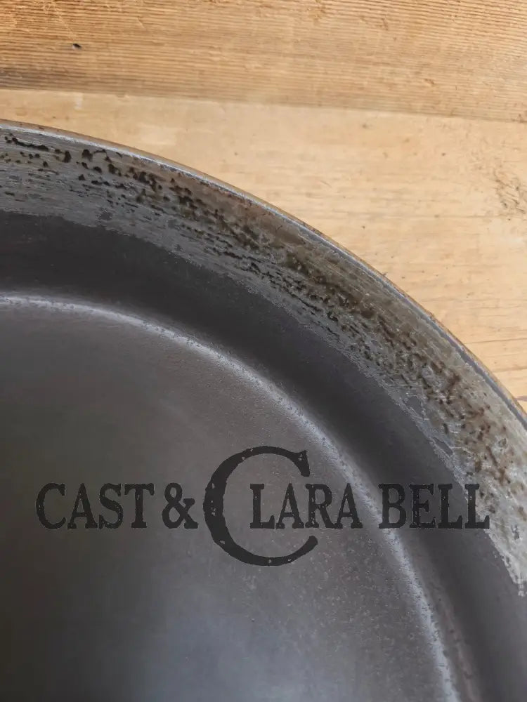 Unique! 1930’s Griswold #9 Duo-Chrome Skillet with Large Block Logo and Smooth Bottom 710 Skillet