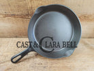 UNIQUE! 1940’s Griswold #6 Cast Iron Skillet with Small Block Logo Flat handle and Smooth Bottom 699 T