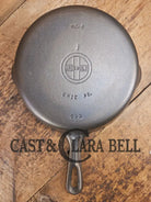 UNIQUE! 1940’s Griswold #6 Cast Iron Skillet with Small Block Logo Grooved Handle and Smooth Bottom 699 D Skillet