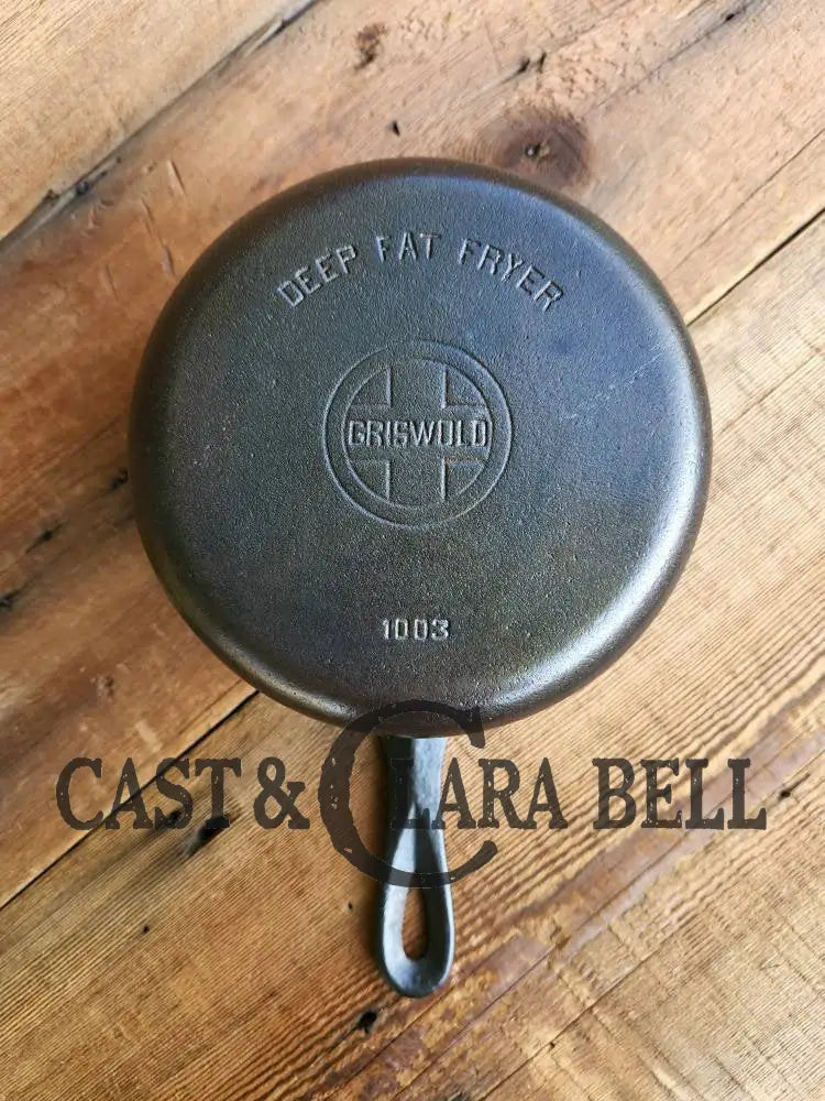 Unique! 1940’S Griswold Deep Fat Fryer With Basket Insert 1003. Restored And Ready To Use! Skillet