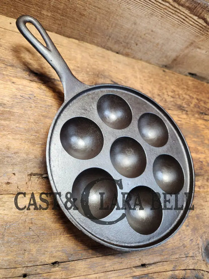 Unique! Fully Marked Western Foundry (Griswold Made) Munk Pan 2992. (Great For Eggs!) Restored And