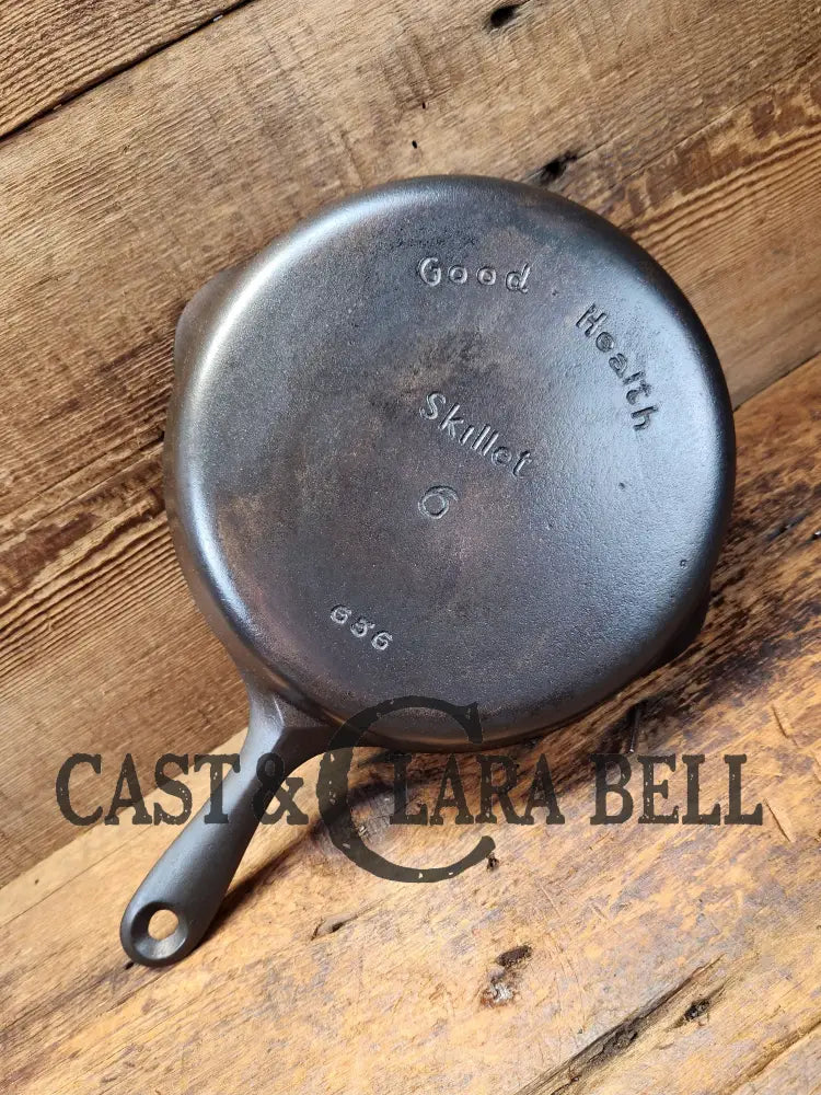 Unique Gift Idea! 1930’S Griswold’s Good Health #6 Skillet 656. Very Cool Logo.