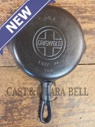 UNIQUE! Griswold No. 3 Skillet with MEDIUM Block Logo AND Groove Handle! Erie PA 709 - Skillet