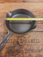 Unique! Griswold No. 4 Cast Iron Skillet with Small Block Logo Grooved Handle 702 C Skillet