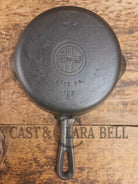 Unique! Griswold No. 4 Cast Iron Skillet with Small Block Logo Grooved Handle 702 C Skillet