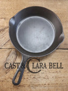 Unique! Grooved Handle Griswold No. 6 Skillet with Small Block Logo Smooth Bottom Erie PA 699 W. Restored and Ready to