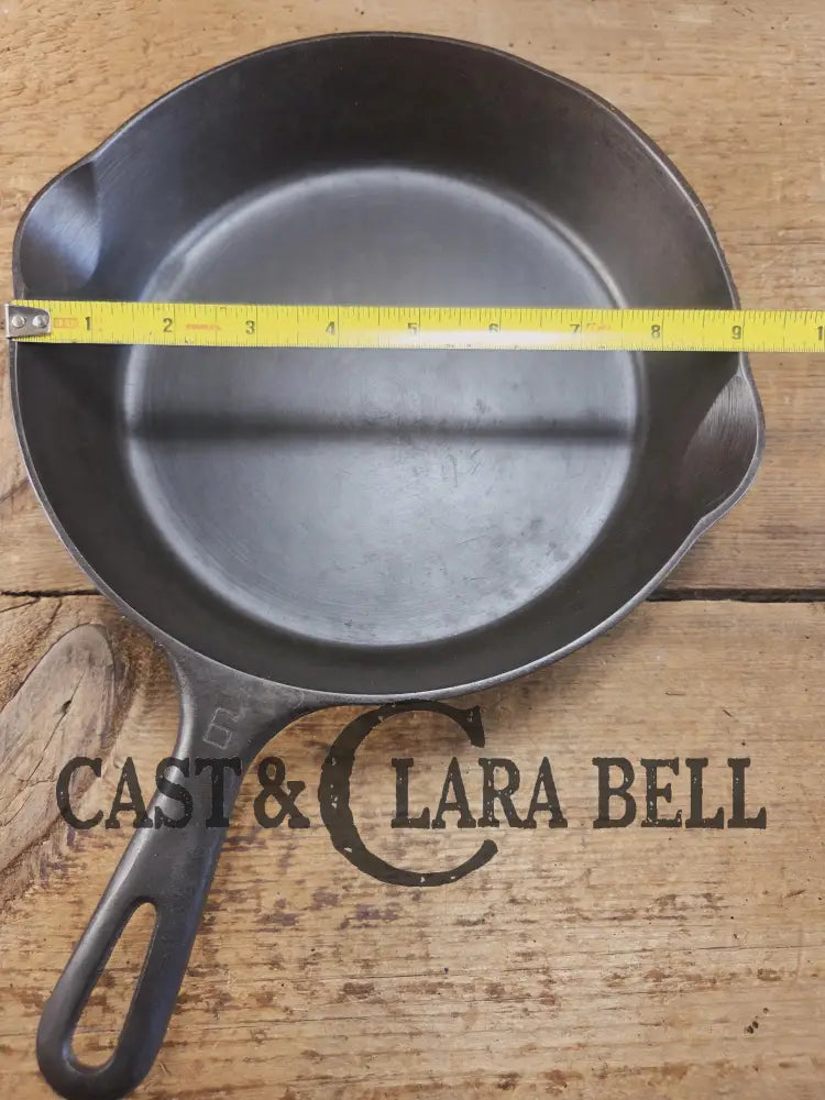 Unique! Grooved Handle Griswold No. 6 Skillet with Small Block Logo Smooth Bottom Erie PA 699 W. Restored and Ready to