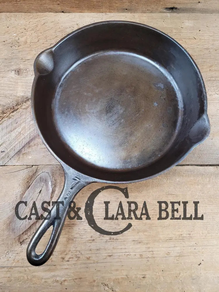 Unknown Foundry! #7 ’P Pan’ Lodge Style Skillet With Heat Ring.