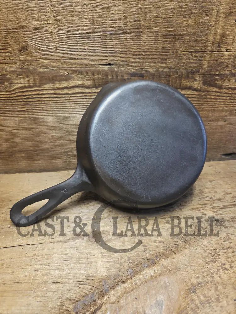 Unknown mystery egg skillet. Really cool daily user to own and use. Very similar to unmarked Wagner P on handle (SC24)
