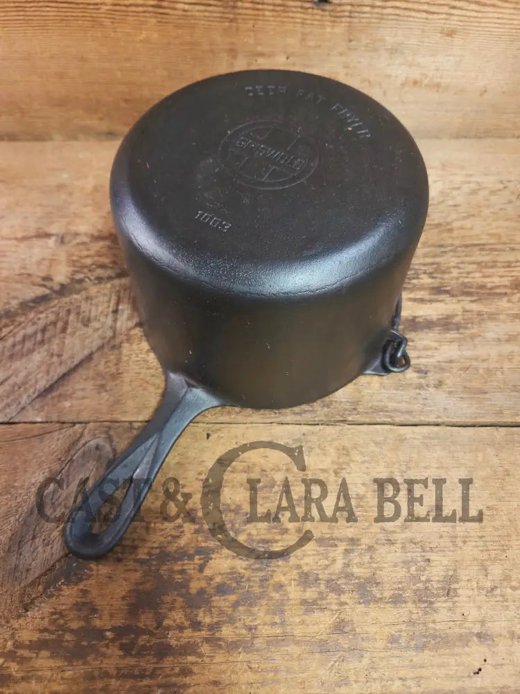 Very 1930’s HTF Griswold Deep Fat Fryer 1003. Restored and Ready To Use! Soups Stews and Deep frying Skillet