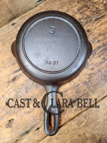 Very Cool 1940’S Griswold’s Iron Mountain #3 ’Egg’ Skillet 1031