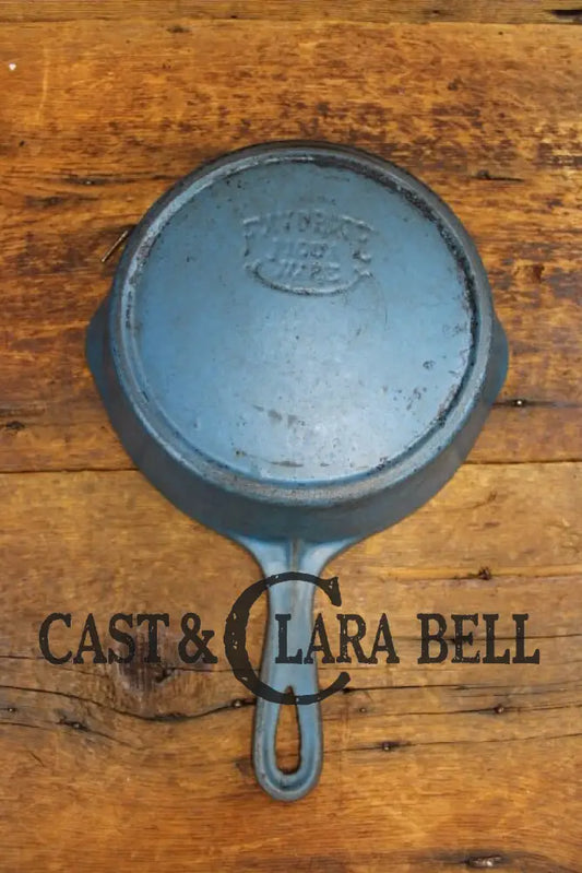 Very Cool And Htf Favorite Piqua Ware #5 Blue Enameled Cast Iron Skillet! Skillet