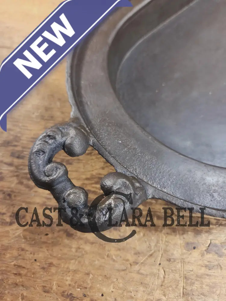 Very cool! Late 1800’s Antique Gate-marked #8 Cast Iron Griddle/Sad Iron Heater. Ornate fancy handles awesome for